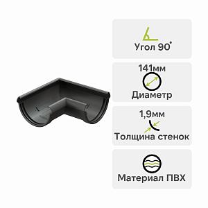 Docke ЛЮКС Угловой элемент 90° Графит