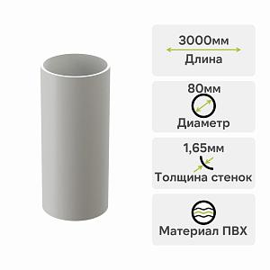 Docke СТАНДАРТ Труба водосточная 80х3000мм Белый