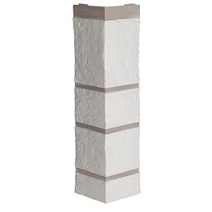 Наружный угол (камень) Альта-Профиль 470х110х31мм Белый