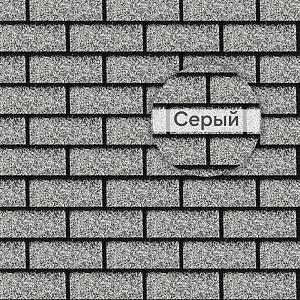 Фасадная битумная плитка Docke ПРЕМИУМ БРИК 2 м2/уп Серый (Снято с производства)