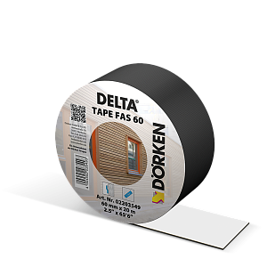 Лента соединительная DELTA-FLEXX-BAND односторонняя для уплотнения деталей и проходок (100мм*10м) Лента соединительная DELTA-TAPE FAS 60 односторонняя для проклейки нахлёстов, примыканий (60мм*20м)