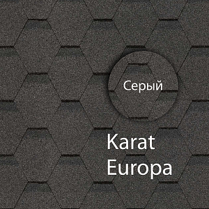 Гибкая черепица Docke ЕВРОПА КАРАТ 3м2/уп (снято с производства) Серый
